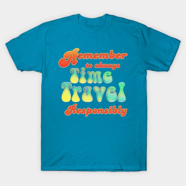 Retro Time Travel Graphic T-Shirt by AlondraHanley